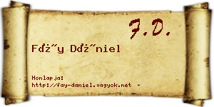 Fáy Dániel névjegykártya